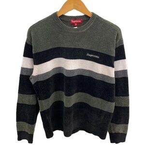 Supreme stripped sweater size medium